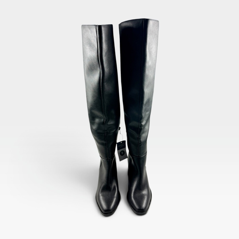Universal Thread Kendall Over the Knee Boots Women 9 Black Block Heel Zip NEW